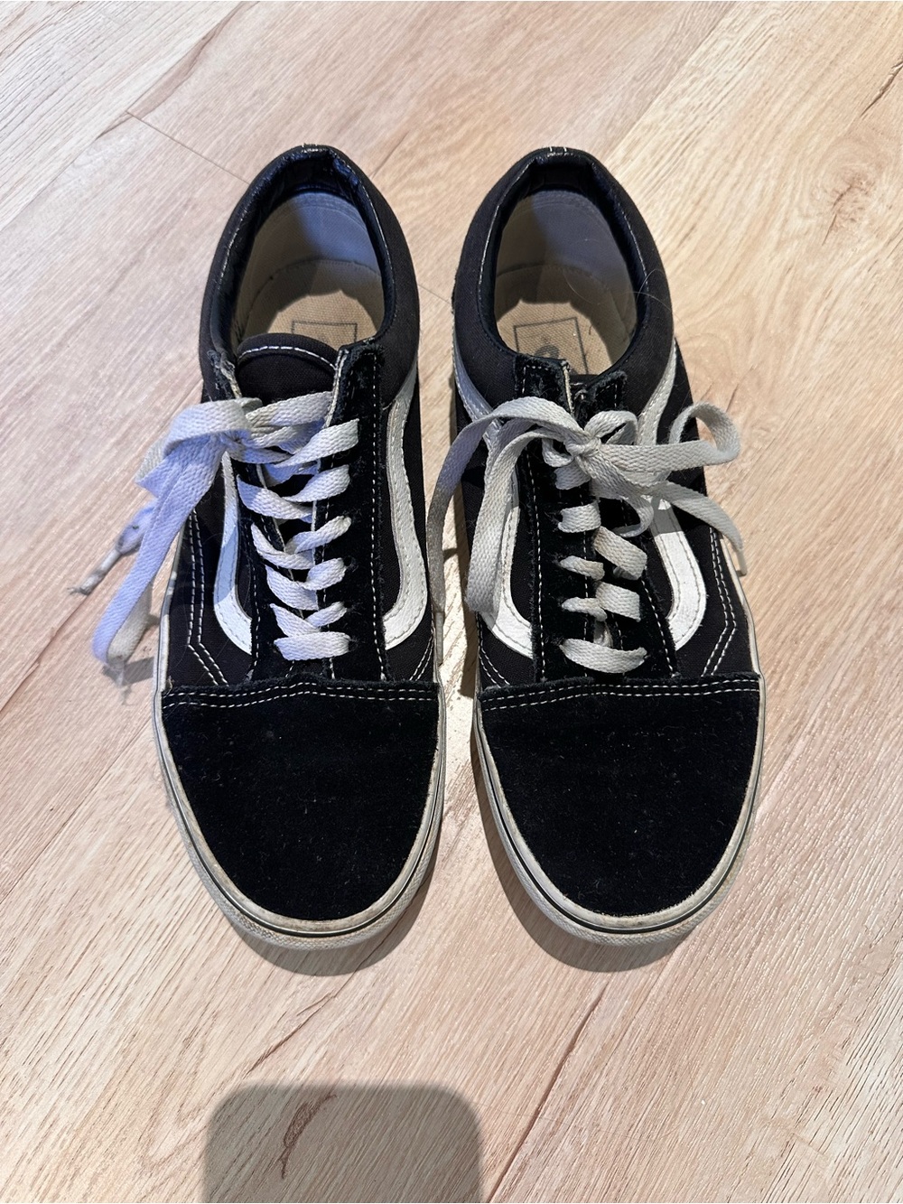 Black Vans Old Skool platform sneakers 7.5